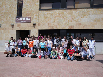 Llegada al Restaurante de la Facultad de Derecho.